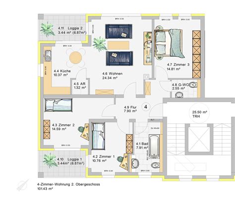 2 zimmer wohnung, das heißt 2 zimmer, küche und bad. 4-Zimmer-Wohnung im 2.Obergeschoss (W4) - KLIA Wohnpark
