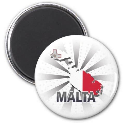 The flag of this island nation uses the traditional red and white colors of the knights of malta. Malta Flag Map 2.0 Magnet | Zazzle.com | Malta flag, Malta ...
