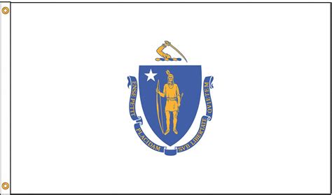 Nylglo Massachusetts State Flag 4 Fth X 6 Ftw Indoor Outdoor 5jfj7