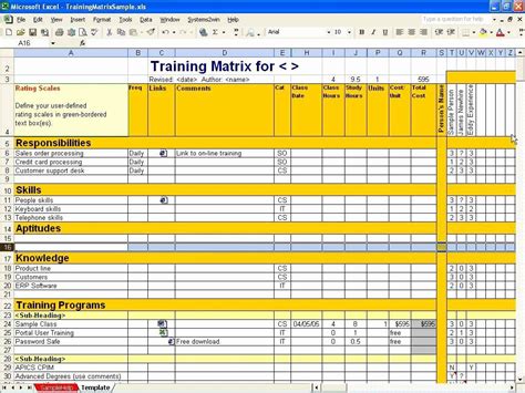 Using a training matrix when managing learning courses for staff with a training matrix, an organisation's unique roles, training topics, courses that satisfy the training topics, and the set training requirements can be uploaded and assigned to a large number of staff. Staff Training Matrix Excel - Free Skills Matrix Template ...