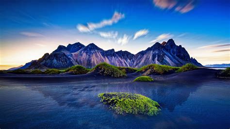 Download 1366x768 Wallpaper Mountains Iceland Reflections Nature Tablet Laptop 1366x768 Hd