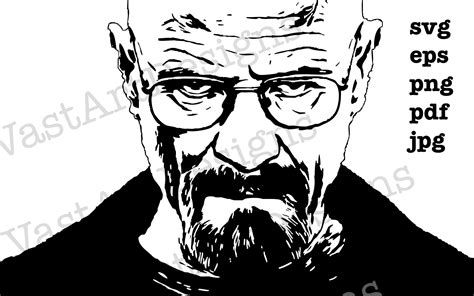 Walter White Breaking Bad Vector Image Svg Eps Png Pdf Etsy Canada
