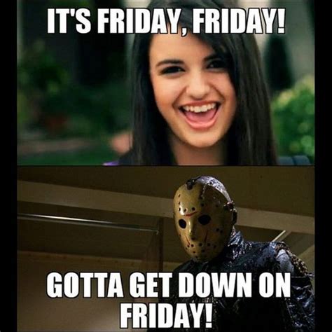 From memes that perfectly capture what it's like to stay in on a friday night to ones that reference movies centered around fridays (yes, one of the films you're thinking of is on this list), this list is for those of us who love. 90 Friday Memes That Will Supplement Your Friday Feels