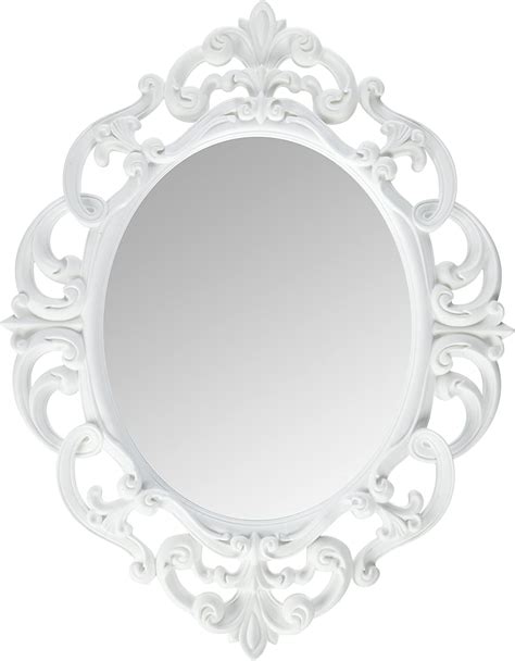 White Oval Vintage Wall Mirror Vintage Ornate Frame Antique Style