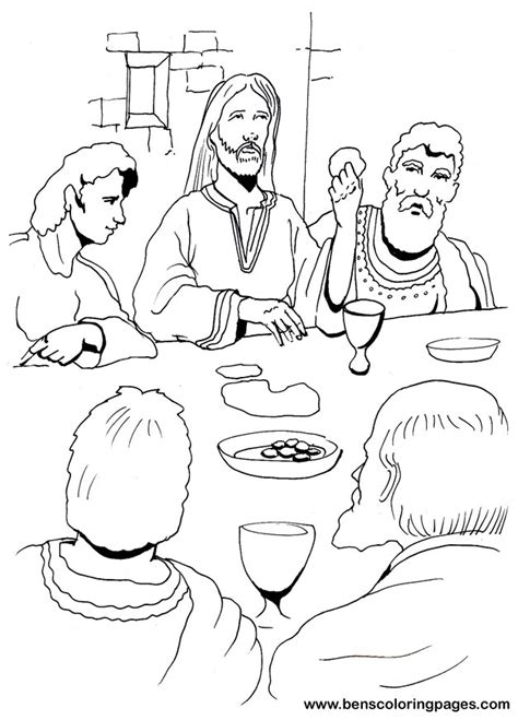 Bible Coloring Pages For Kids The Last Supper