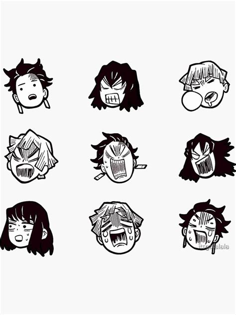 Kimetsu No Yaibademon Slayer Anime Manga Icons Sticker By Itsgalalala