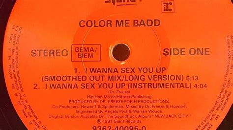 color me badd i wanna sex you up smoothed out mix long version vinil 1991 youtube