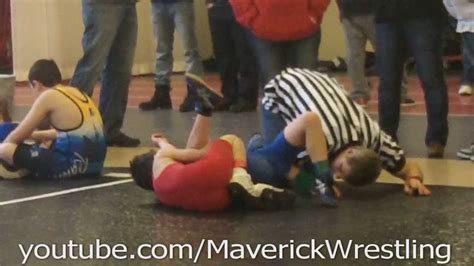 Youth Wrestler Wrestling Three Matches Three Pins In The First Period