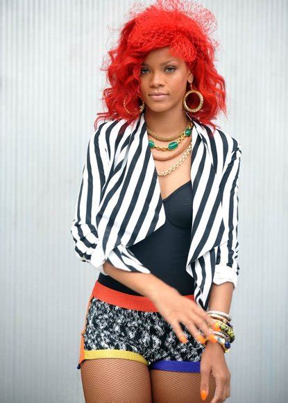 Rihanna Photos And Pictures Rihanna Red Head Serie