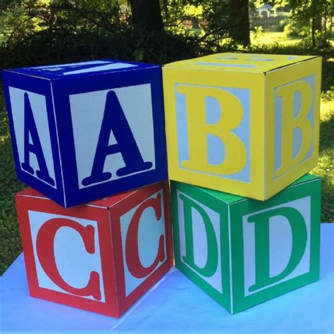 Abc Blocks Letter Blocks Alphabet Blocks Party Decorations Large