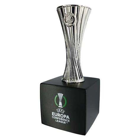 Uefa Europa Conference League Trophy On Wooden Pedestal 45mm Am
