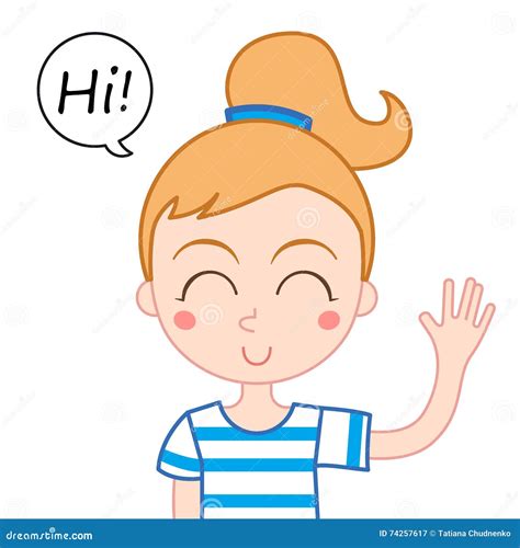 Person Saying Hello Clipart