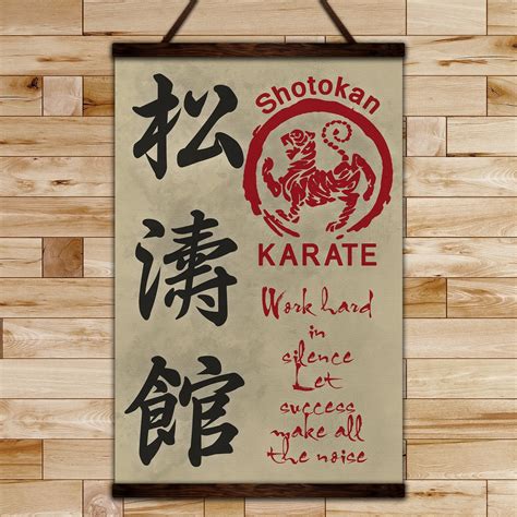 Ka023 Work Hard In Silence Karate Shotokan Karate Canvas With Th