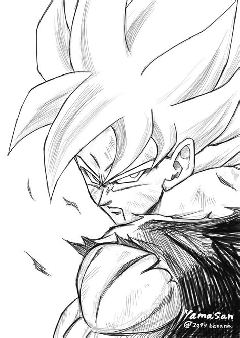 Goku A Lapiz Dibujos De Colorear
