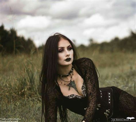 Pin By Laurie Angel Gothic Raider An On Black Metal Barbie Model Goth Beauty Gothic Beauty