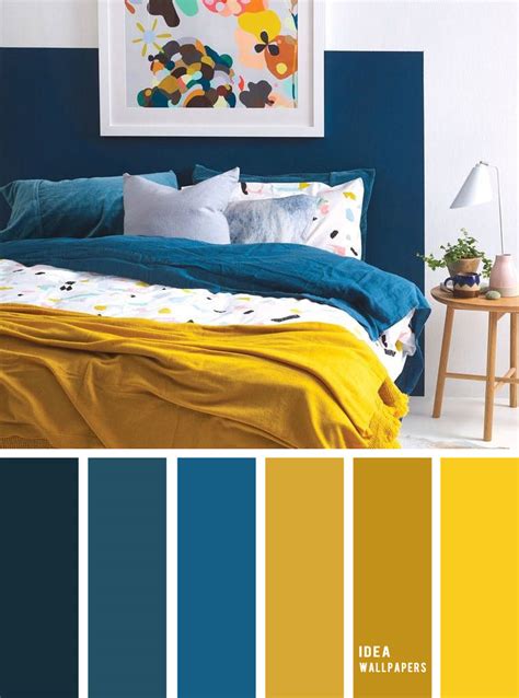 10 Best Color Schemes For Your Bedroom Blue Mustard