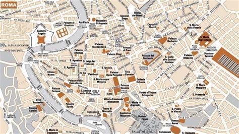 Mapa Turístico De Roma Plano De Los Monumentos