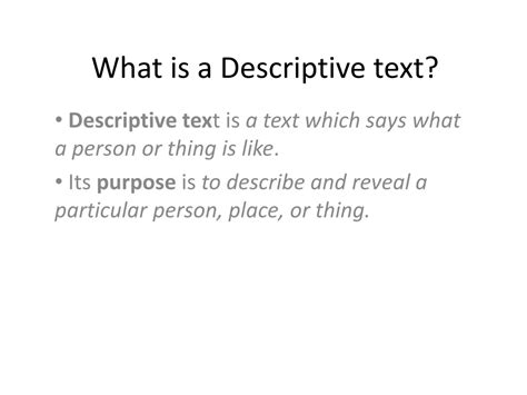Ppt Descriptive Text Powerpoint Presentation Free Download Id9376132