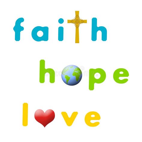 Faith Hope Love Stock Illustration Illustration Of Inspiration