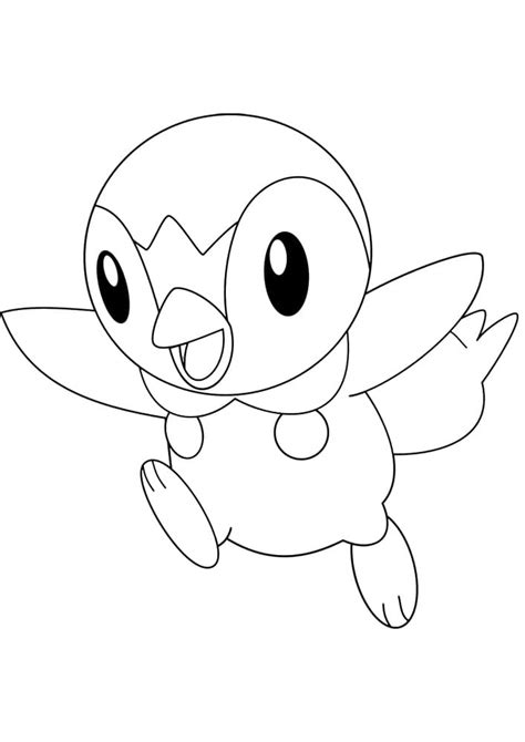 Adorable Piplup Coloring Page Free Printable Coloring Pages For Kids
