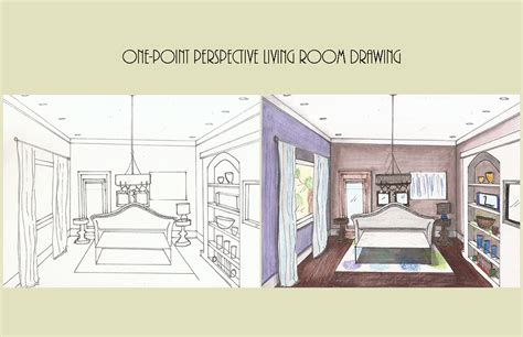Living Room One Point Perspective Drawing Bryont Blog