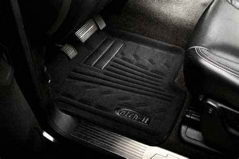 Front and rear floor mats. Toyota Yaris 2007-2009 Sedan Nifty Catch-It Carpet Floormats - Rear - Black by Nifty - 783041-B