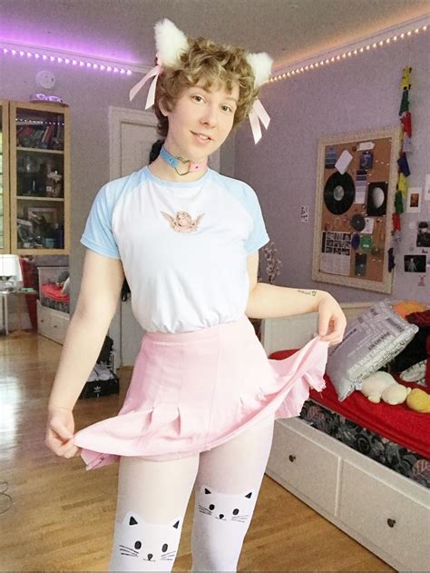 Ignore The Ripped Skirt And Focus On The New Kitty Stockings Instead R Femboy