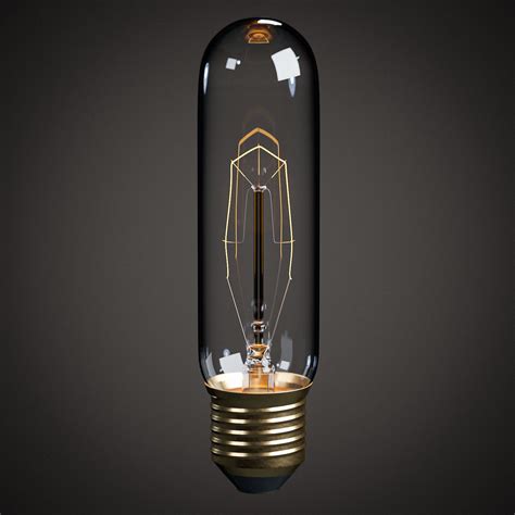 Lightbulb T10 Tube Vintage Edison Bulb 3d Asset