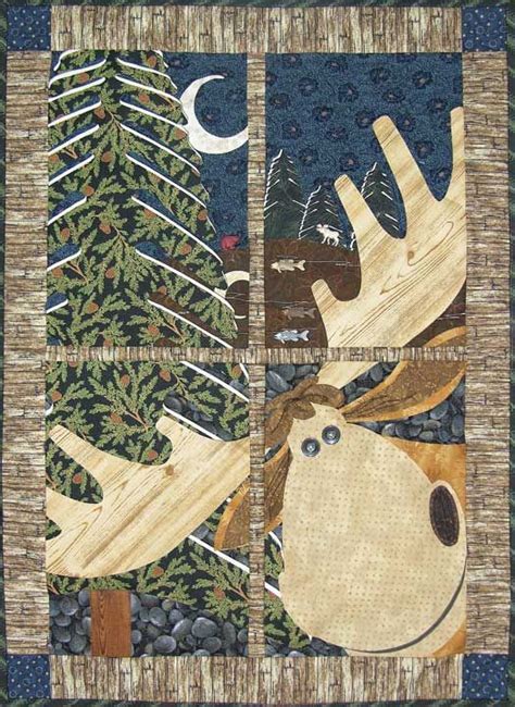 Happy Hollow Designs: NORTHWOODS WINDOW PANE | Moose quilt, Quilt