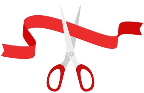 Ribbon Cutting Clipart Ribbon Cutting Vector Png Transparent Png
