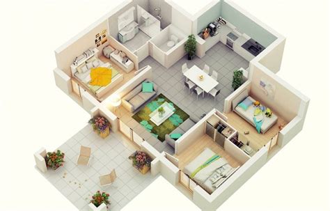 25 more 2 bedroom 3d floor plans. Design Your Future Home With 3 Bedroom 3D Floor Plans