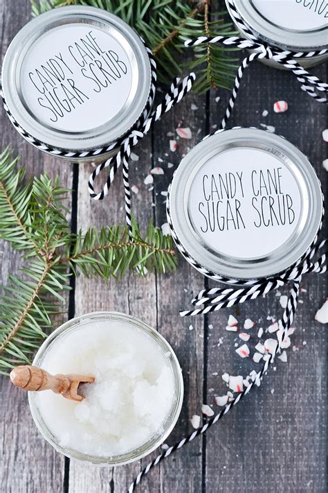 Candy Cane Sugar Scrub Free Printable Labels Mother Thyme