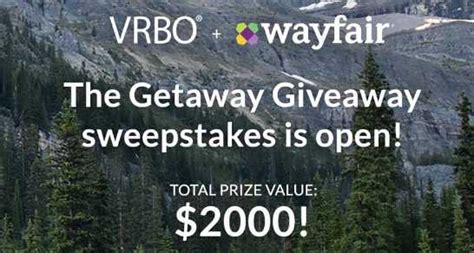Shop our silver gift designed gift card from vanilla gift. VRBO & Wayfair Getaway Giveaway Sweepstakes: Win $2000 ...