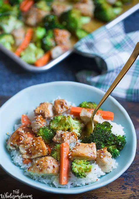 Chicken with a honey garlic sesame glaze baked with broccoli for a complete meal! Sheet Pan Honey Garlic Sesame Chicken and Broccoli ...