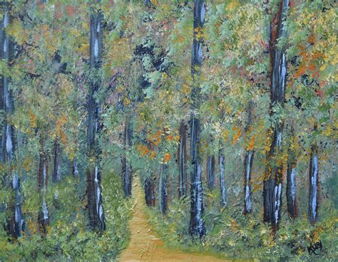 Forest Landscape Painting Impressionism Painting By Kathy Symonds Pixels