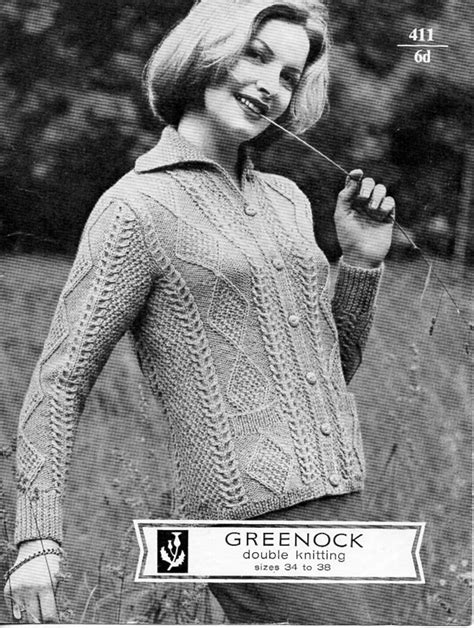 womens aran cardigan sweater knitting pattern pdf ladies aran etsy uk