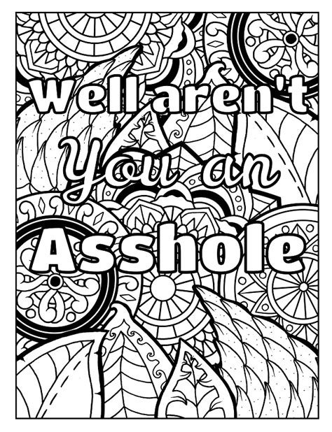Swear Word Printable Coloring Pages Printable Calendars At A Glance