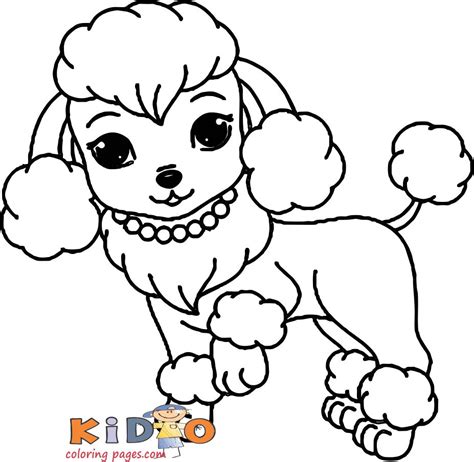 Poodle Coloring Puppy Para Drawing Dog Colorear Cachorro Dibujos Dibujo