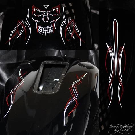 Skull Pinstripe Harley Rocker C Lucie Lou Pinstripes And Design