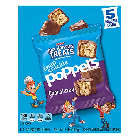 Rice Krispies Treats Snap Crackle Poppers 5 Pack Chocolatey Crispy