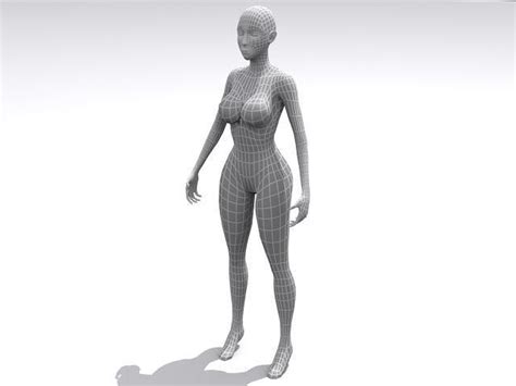D Model Woman Base Vr Ar Low Poly Cgtrader