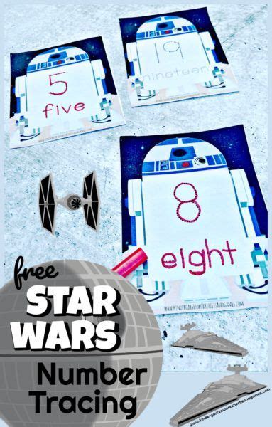 Free Printable Star Wars Number Tracing Activity For Kindergartners