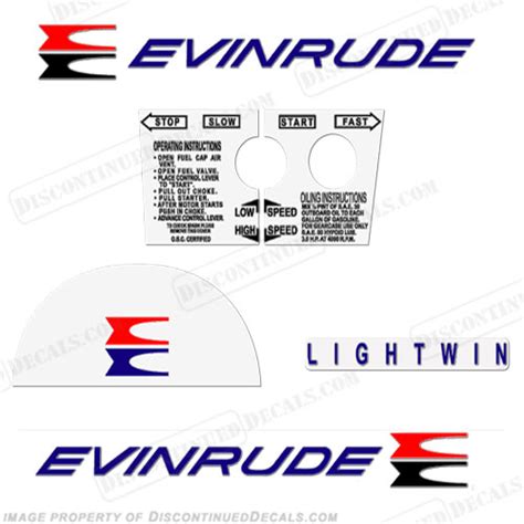 Evinrude 1954 75hp Decal Kit