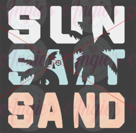 Sun Salt Sand Svg Cut File Instant Download Etsy