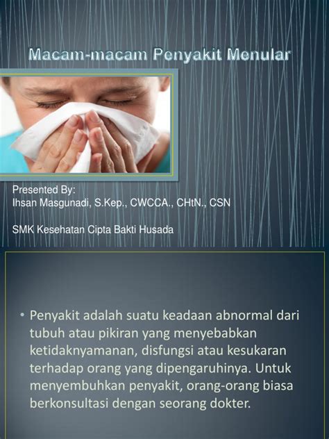 Jenis Penyakit Menular Dan Tidak Menular