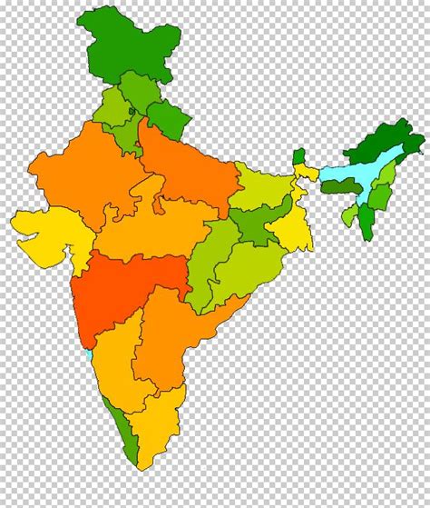 India Map Outline Colour