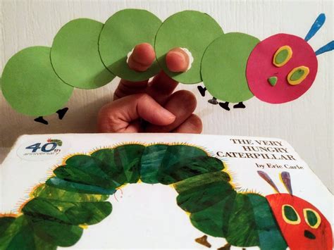 The Very Hungry Caterpillar Finger Puppet Craft The Joy Of Sharing