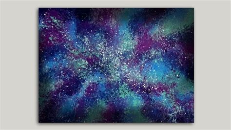 Galaxy Nebula Sponge Painting With Acrylics Quick And Easy Acrylic