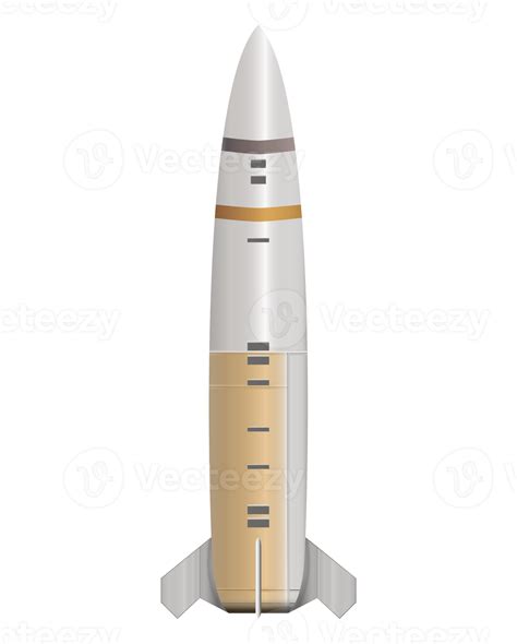ATACMS in realistic style. Ballistic missile. Military rocket. Colorful