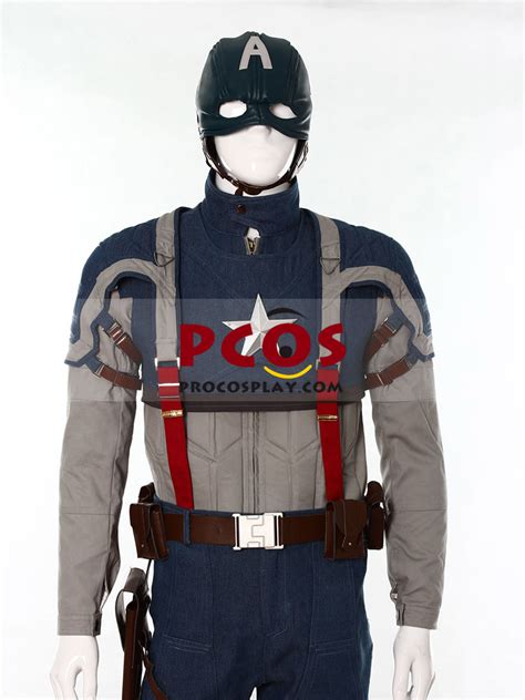 Deluxe Captain America The First Avenger Steve Rogers Cosplay Costume
